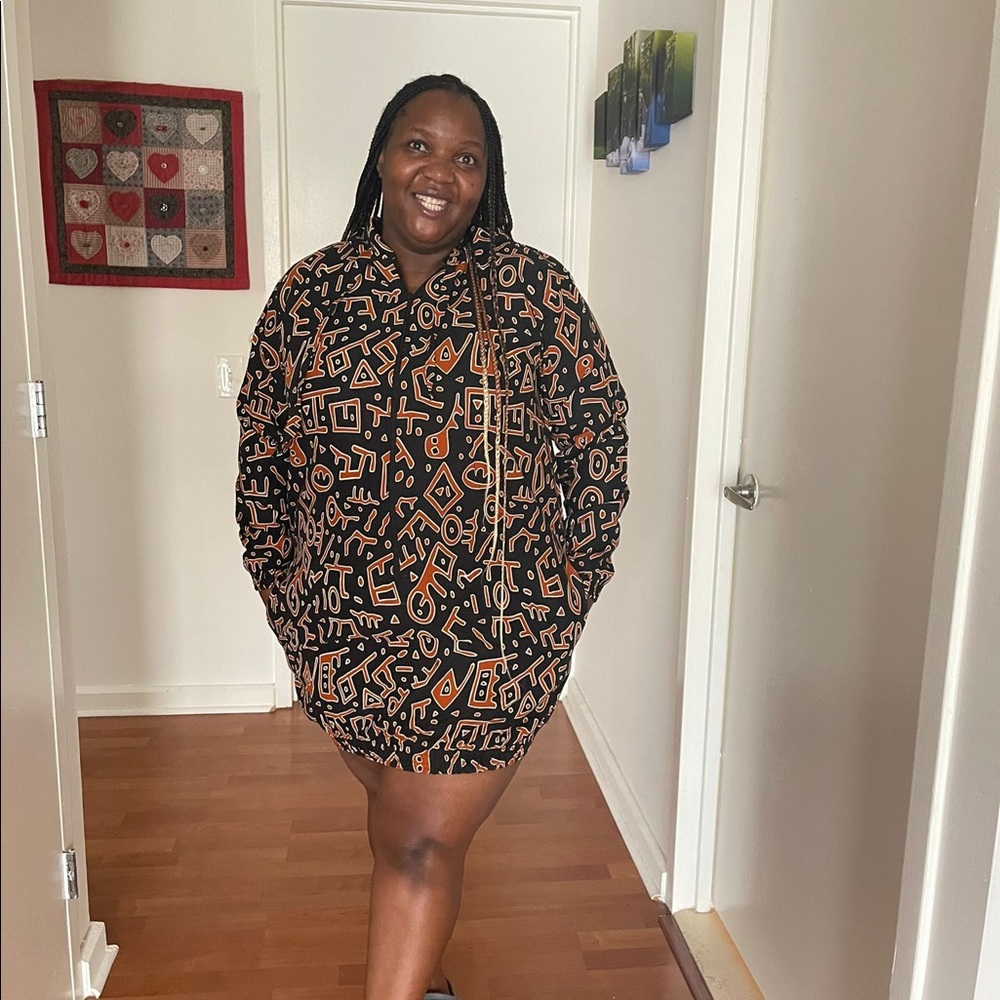 Ankara hoodie dress